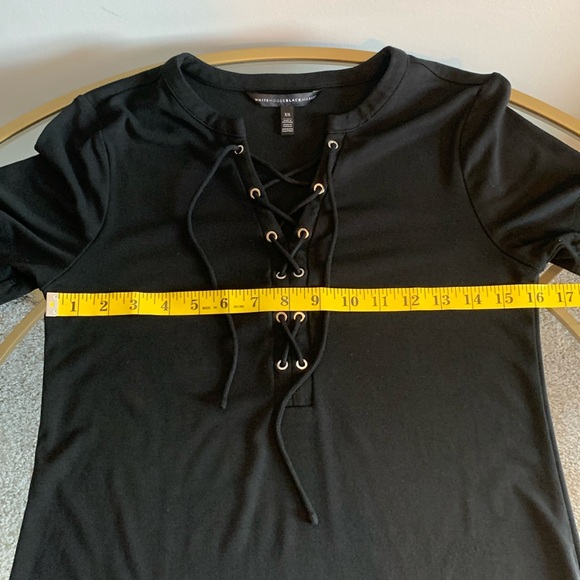 White House Black Market Black Dress With Tie Front - Picture 11 of 16